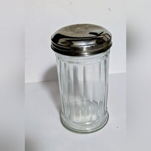 Canister Glass Sugar Dispenser Flap Lid Retro Style Vintage Gemco Made USA